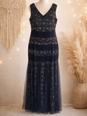 candalite blue dress | Dresses | Nwt Candalite Women Plus Size Formal Navy Sequin Dress Wedding Prom Dress US SIZE:12 Formal gown Cowl Back Drape Panel Baby & Toddler